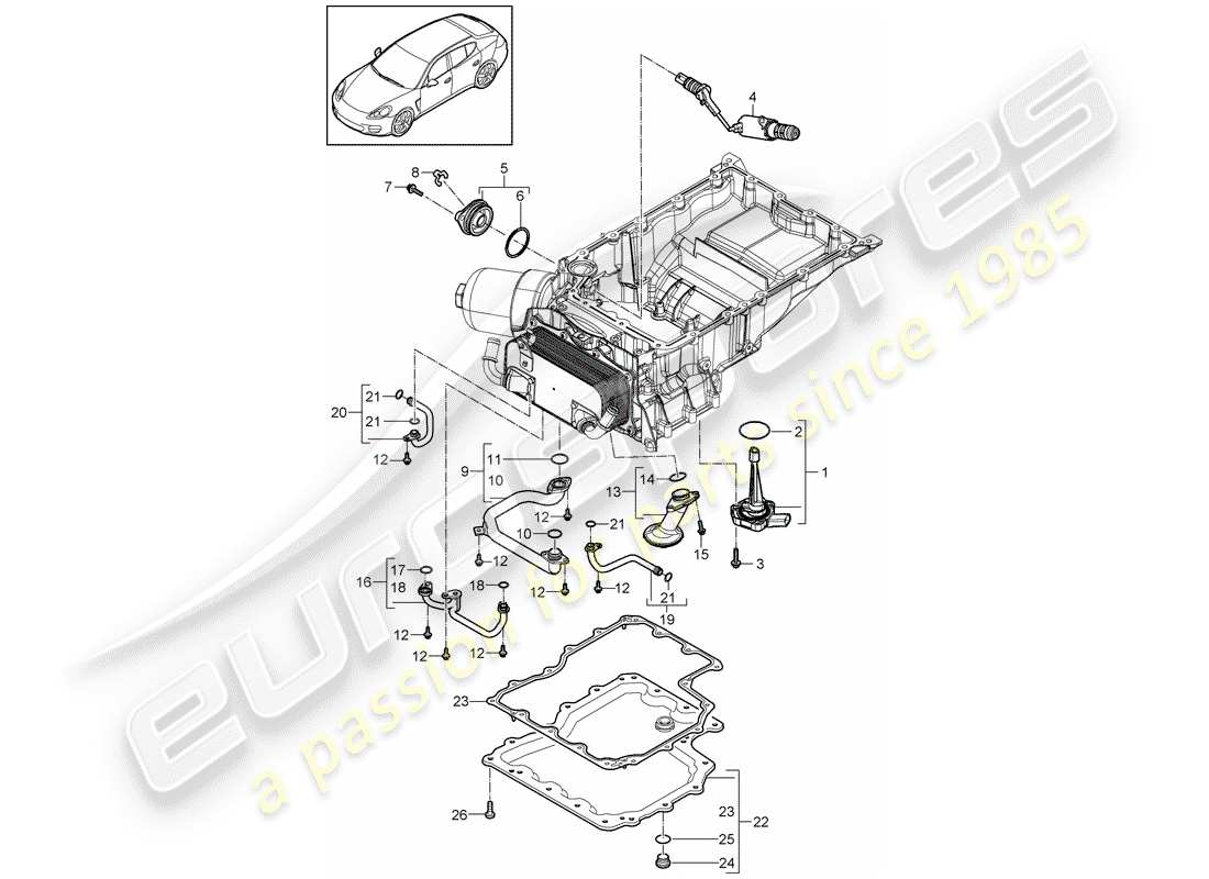 porsche panamera 970 (2013) intake manifold part diagram