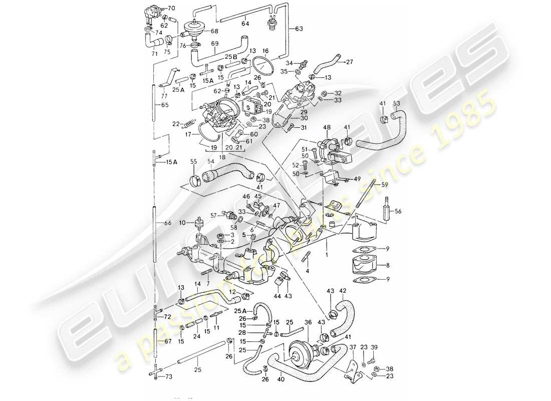 porsche 964 (1991) k-jetronic part diagram