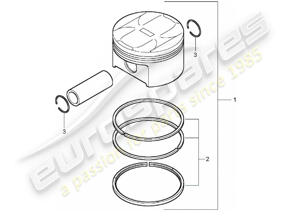 porsche cayenne (2003) piston part diagram