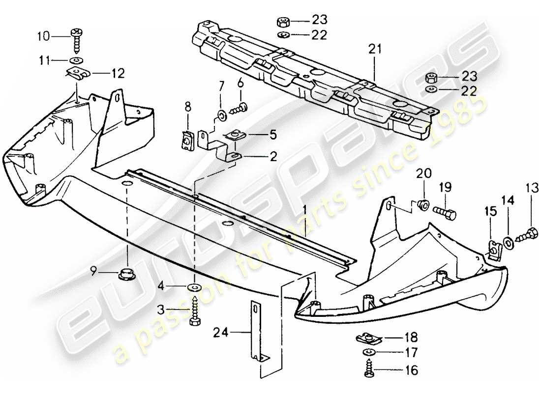 porsche 928 (1992) spoiler part diagram