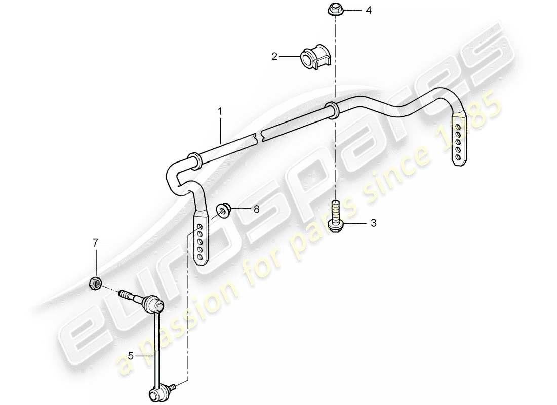 porsche 997 gt3 (2010) stabilizer part diagram