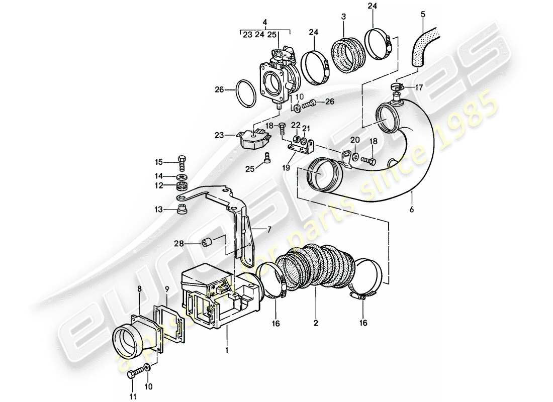 porsche 944 (1986) l-jetronic - 1 part diagram