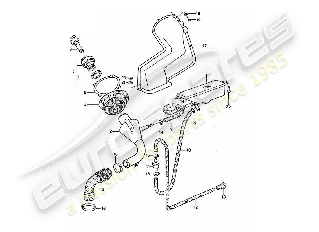 porsche 944 (1991) filler neck part diagram