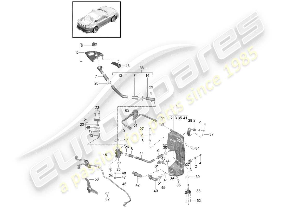 porsche 991r/gt3/rs (2017) engine (oil press./lubrica.) part diagram