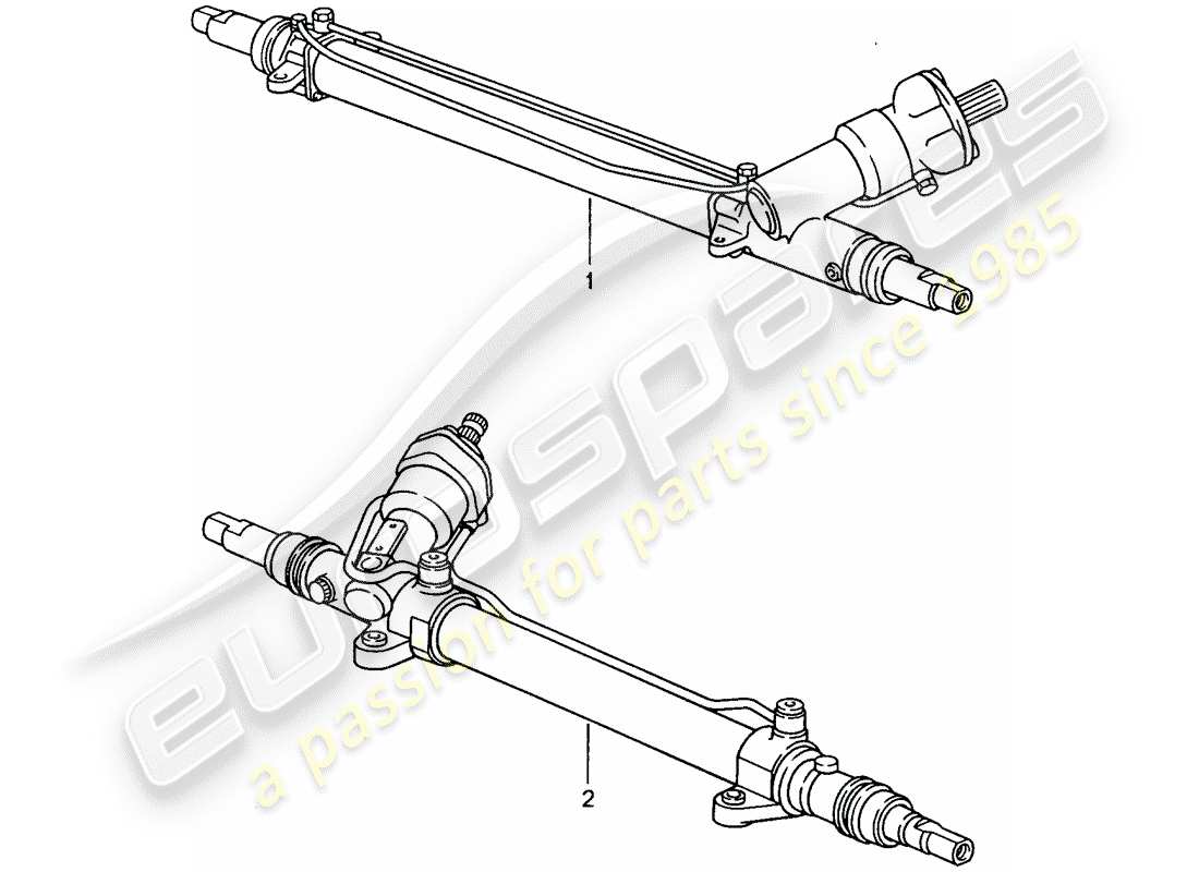 porsche replacement catalogue (1989) steering gear part diagram