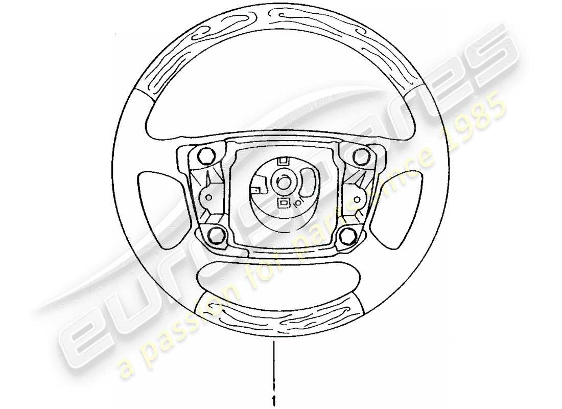 porsche tequipment catalogue (1999) airbag steering wheel part diagram