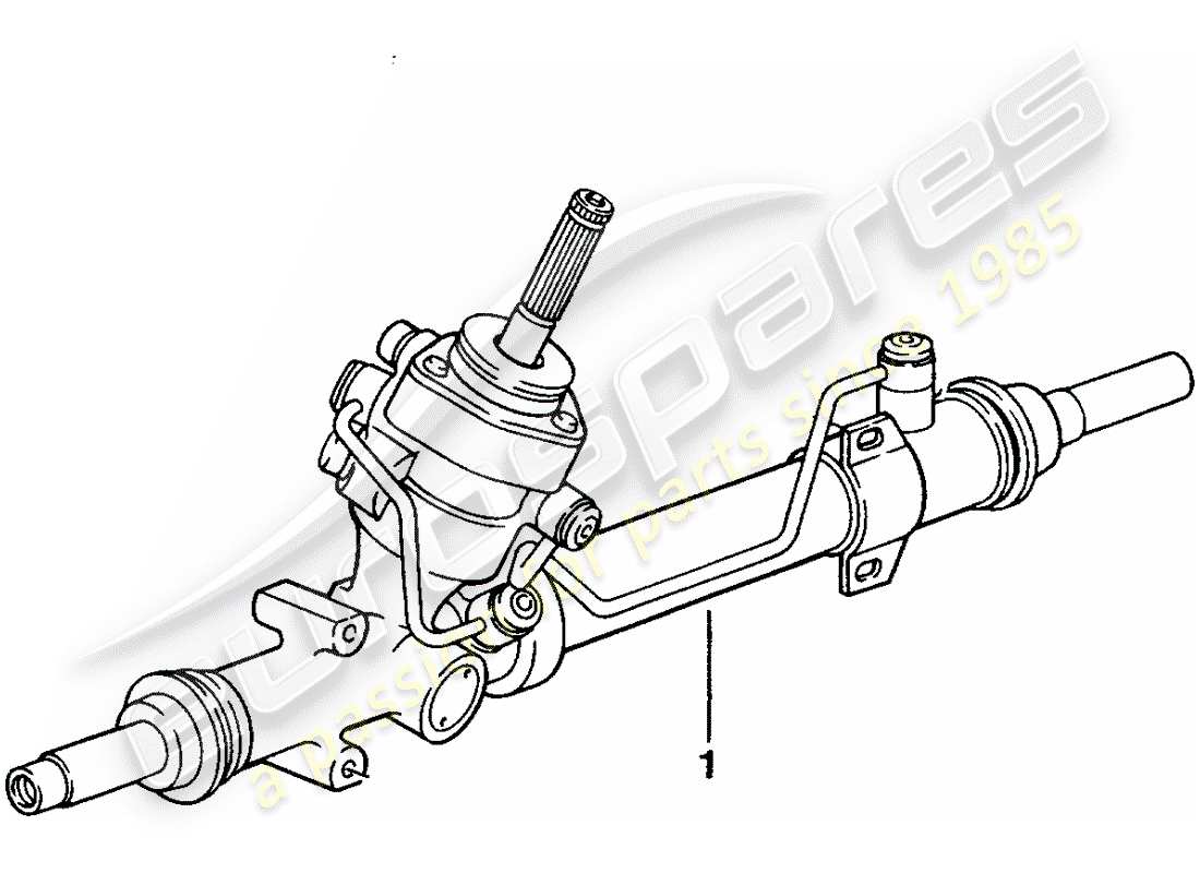 porsche replacement catalogue (1991) steering gear part diagram