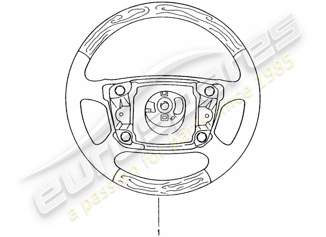 porsche tequipment catalogue (1999) airbag steering wheel part diagram