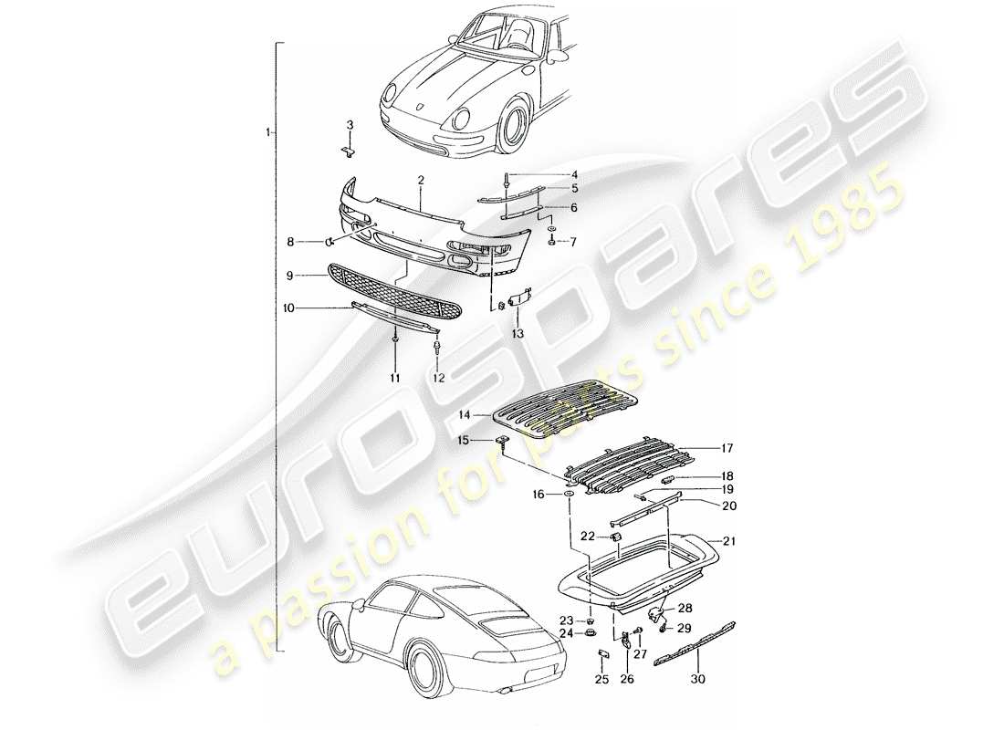 porsche tequipment catalogue (1999) aerokit part diagram