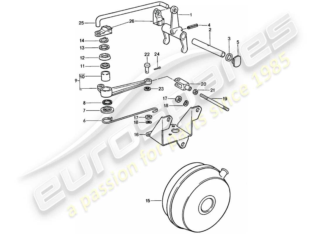 porsche 911 (1981) clutch release - spm part diagram