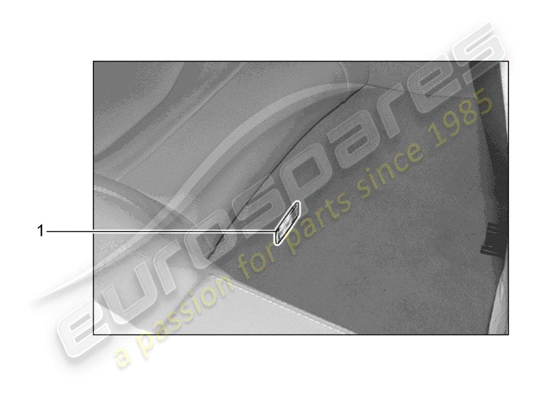 porsche tequipment 98x/99x (2015) footwell light part diagram