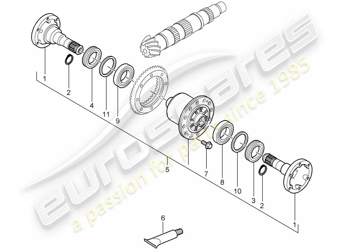 porsche 997 (2008) repair kit part diagram