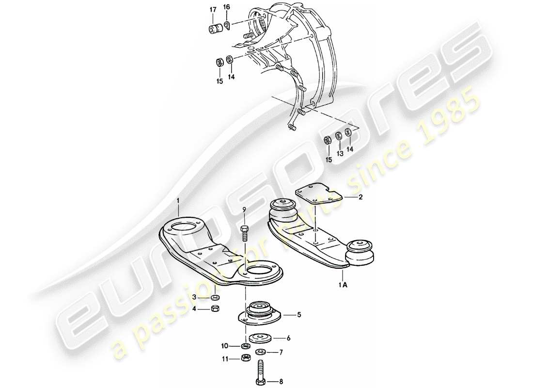 porsche 911 (1981) transmission suspension part diagram