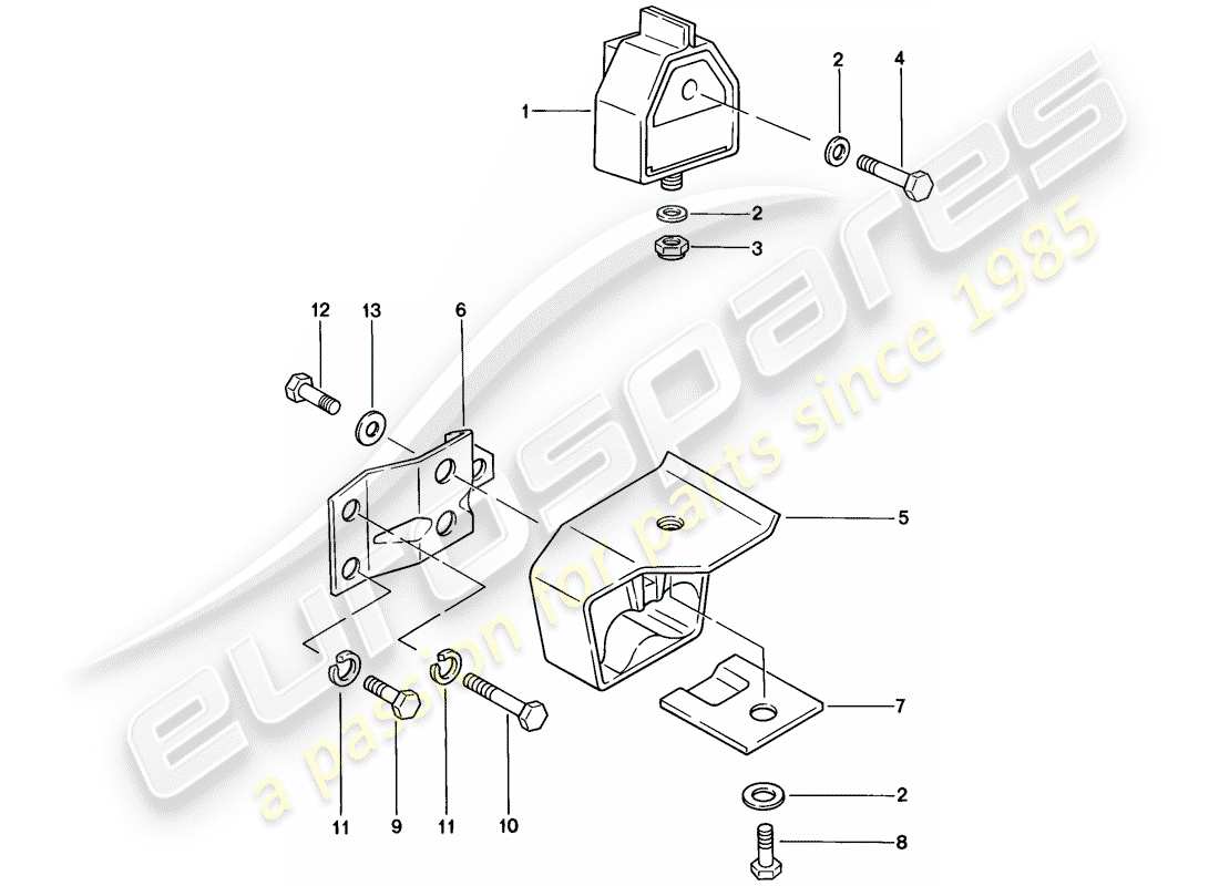 porsche 924 (1979) transmission suspension part diagram