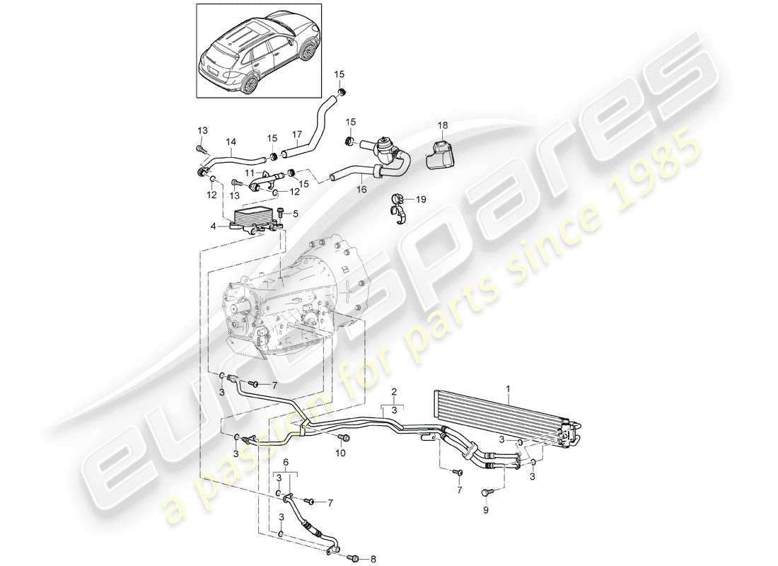 porsche cayenne e2 (2014) tiptronic part diagram