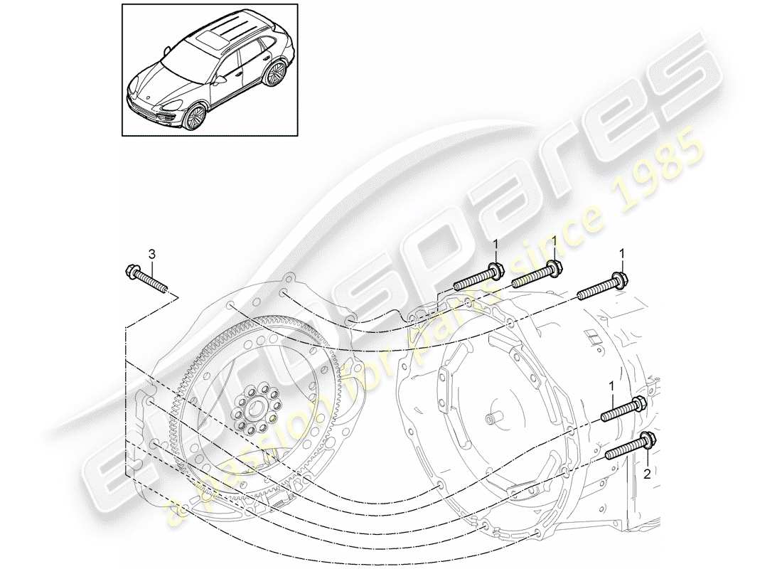 porsche cayenne e2 (2014) mounting parts for engine and part diagram