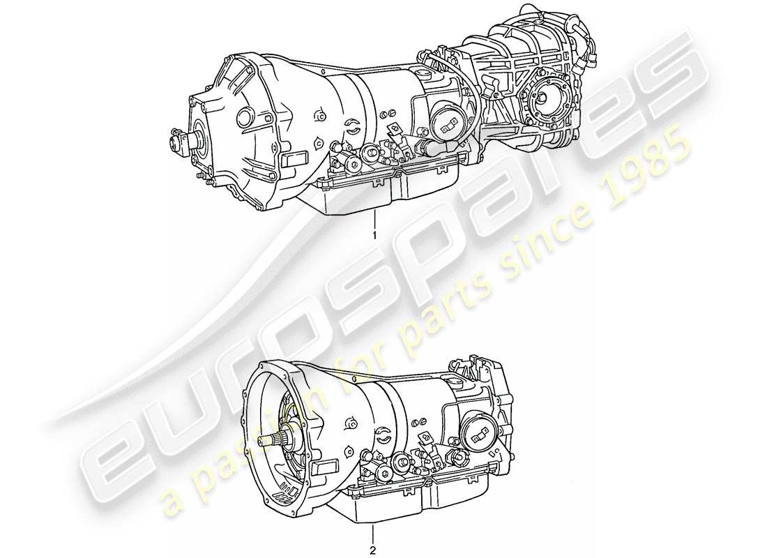 porsche 928 (1991) automatic transmission - replacement transmission part diagram