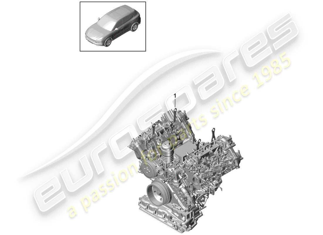 porsche cayenne e3 (2019) long block part diagram