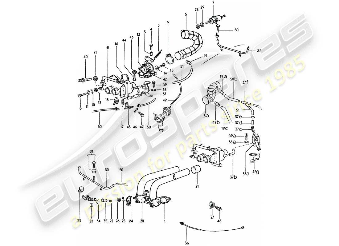 porsche 914 (1972) injection system part diagram