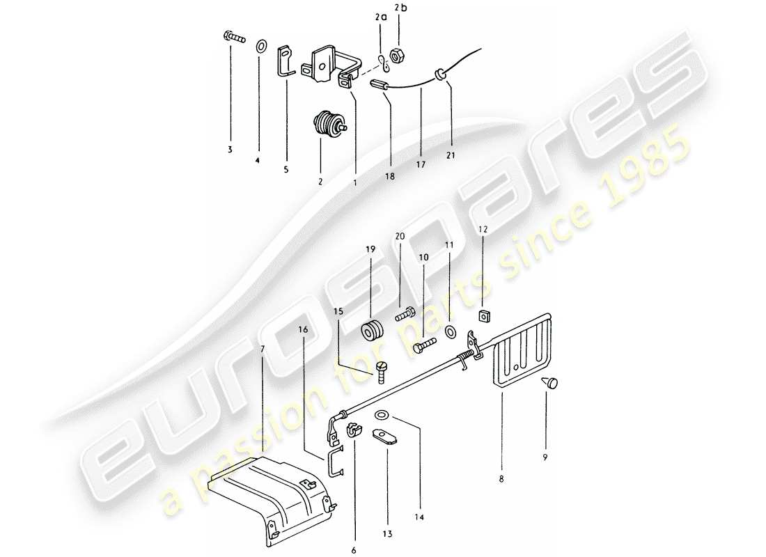 porsche 914 (1972) cooling air control part diagram