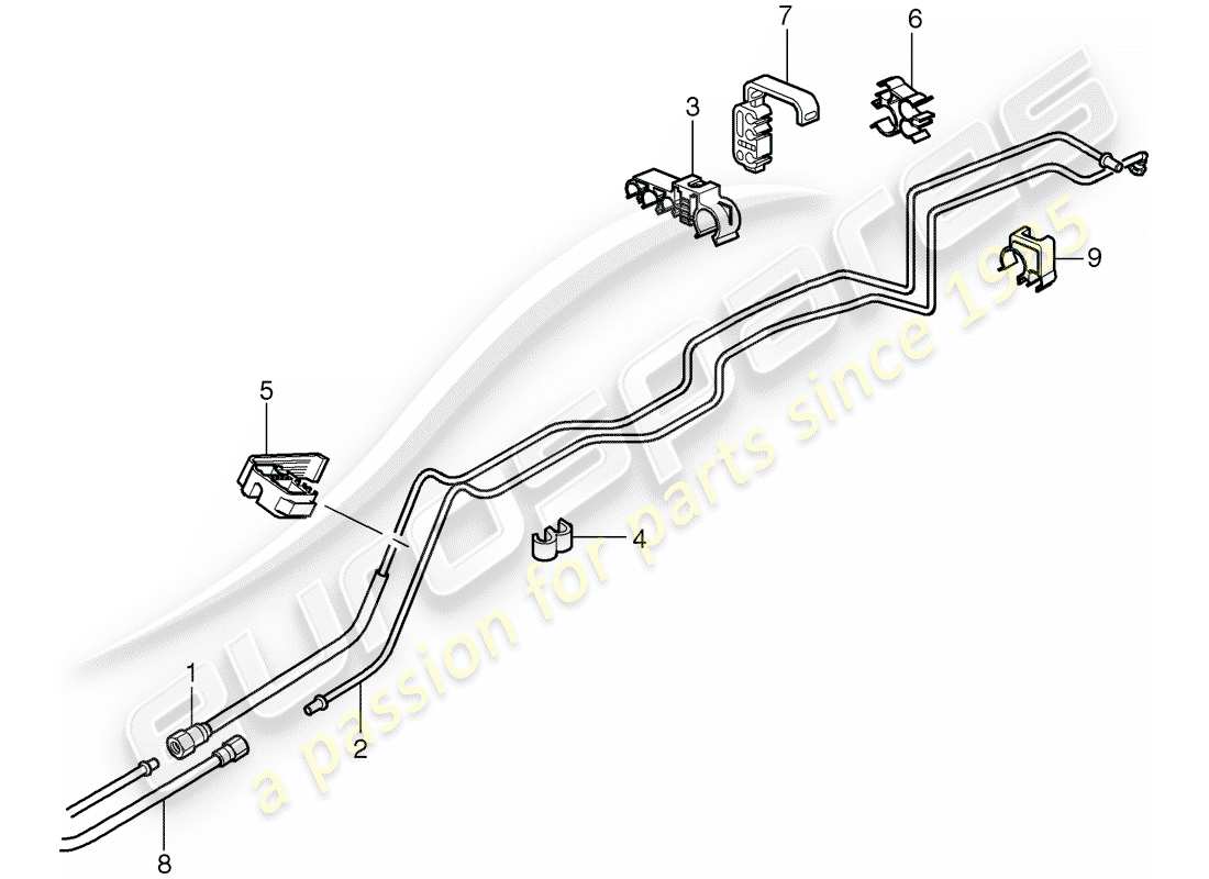 porsche 997 gt3 (2011) fuel system part diagram