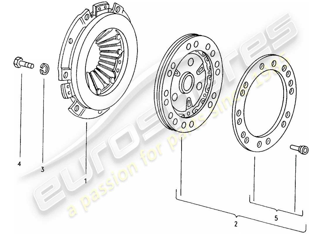 porsche 914 (1974) clutch part diagram