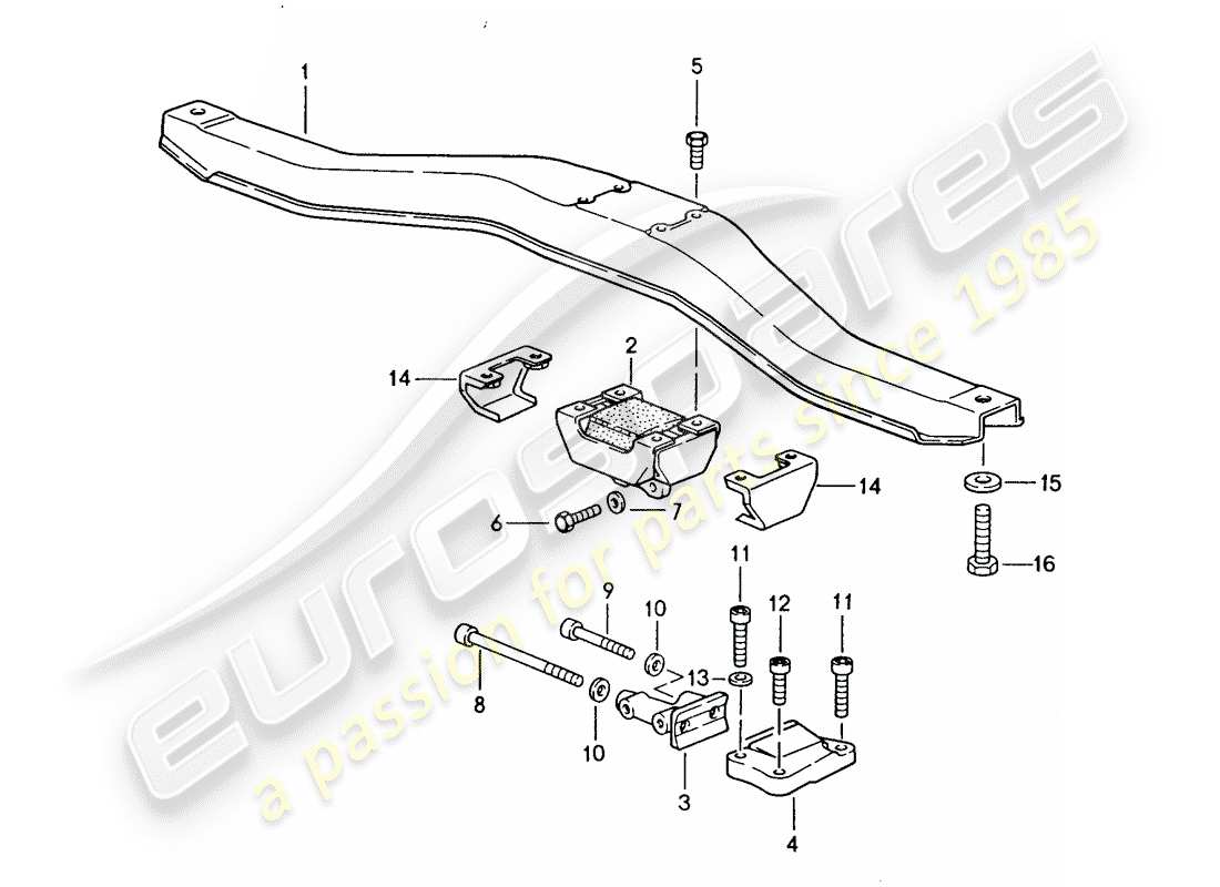 porsche 944 (1988) transmission suspension - automatic transmission part diagram