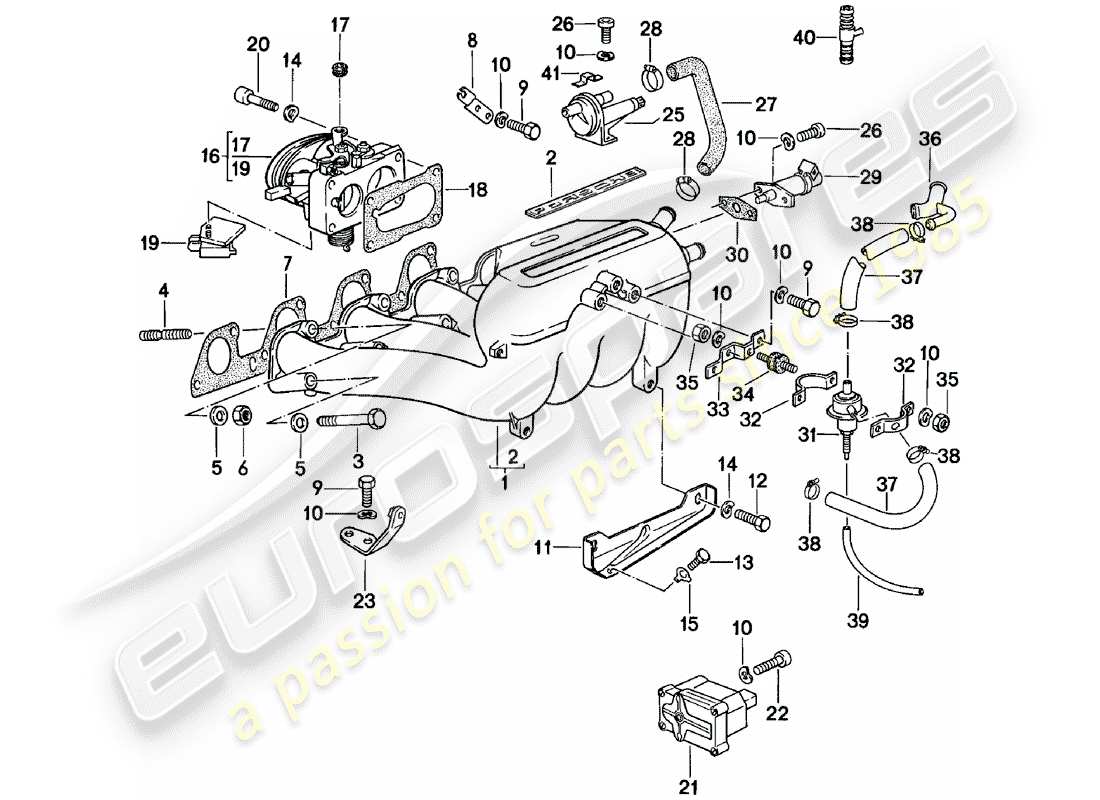 porsche 924 (1983) k-jetronic - 3 part diagram