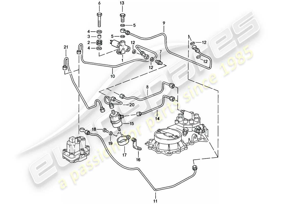 porsche 928 (1980) control pressure - lowering - d - mj 1980>> part diagram