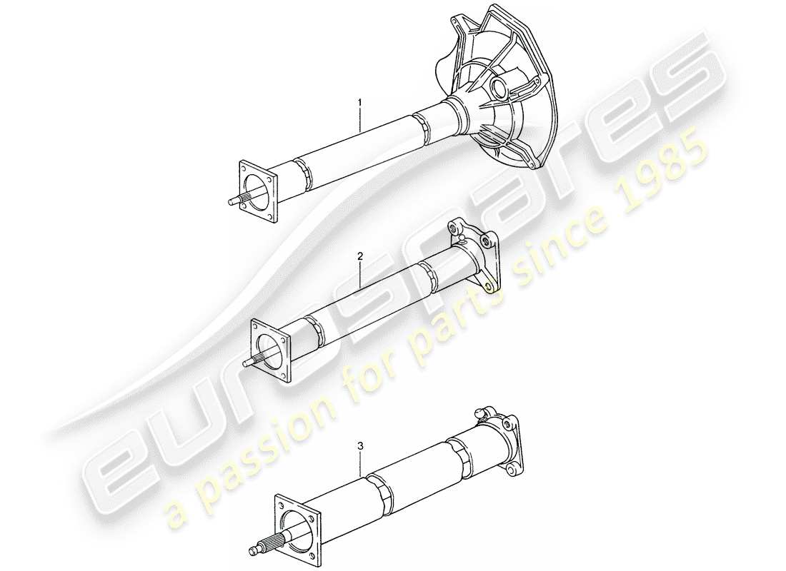 porsche replacement catalogue (1995) central tube part diagram