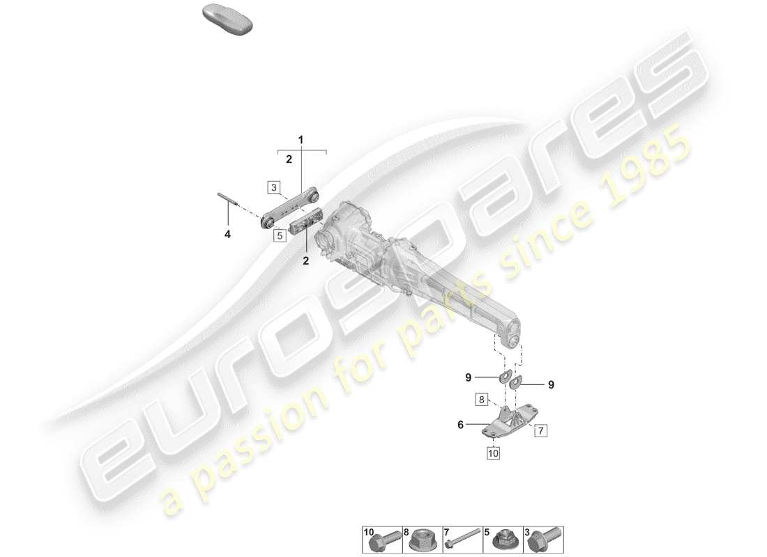 porsche 2019 mounting parts for part diagram