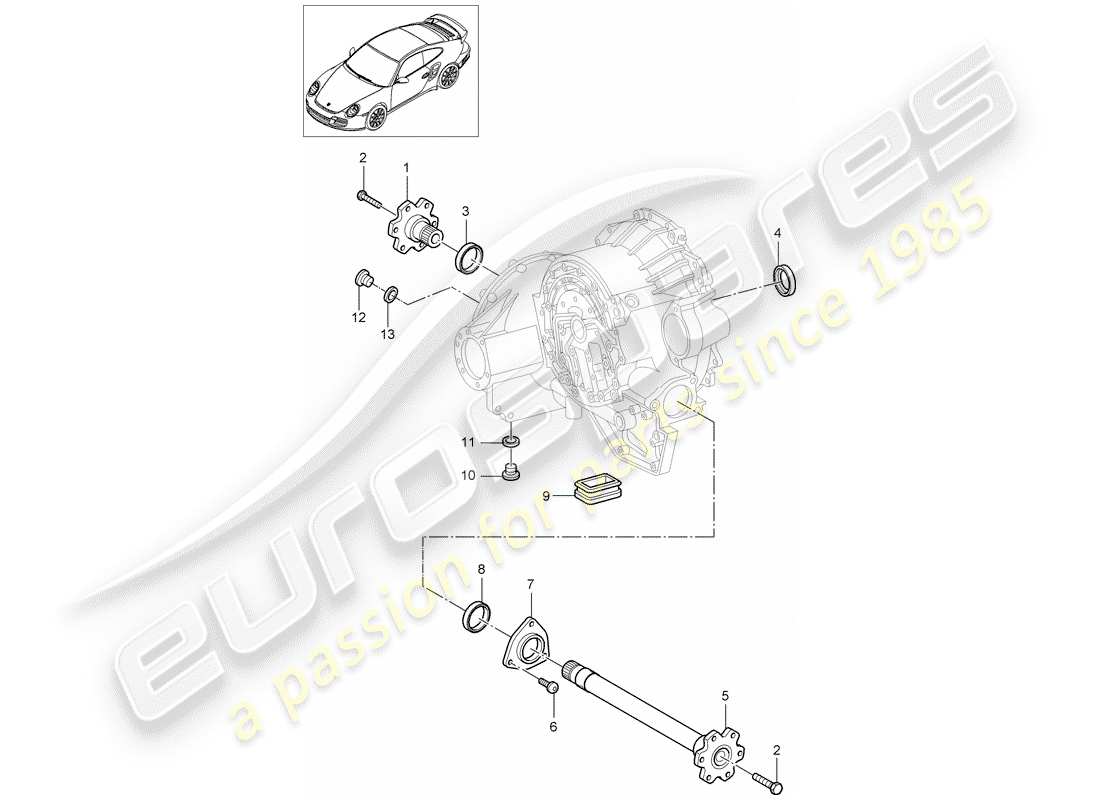 porsche 997 t/gt2 (2008) tiptronic part diagram