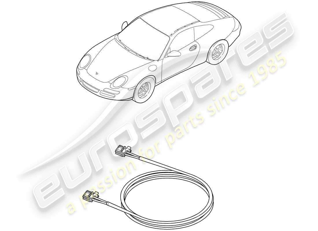 porsche 997 (2008) light fibre optic part diagram