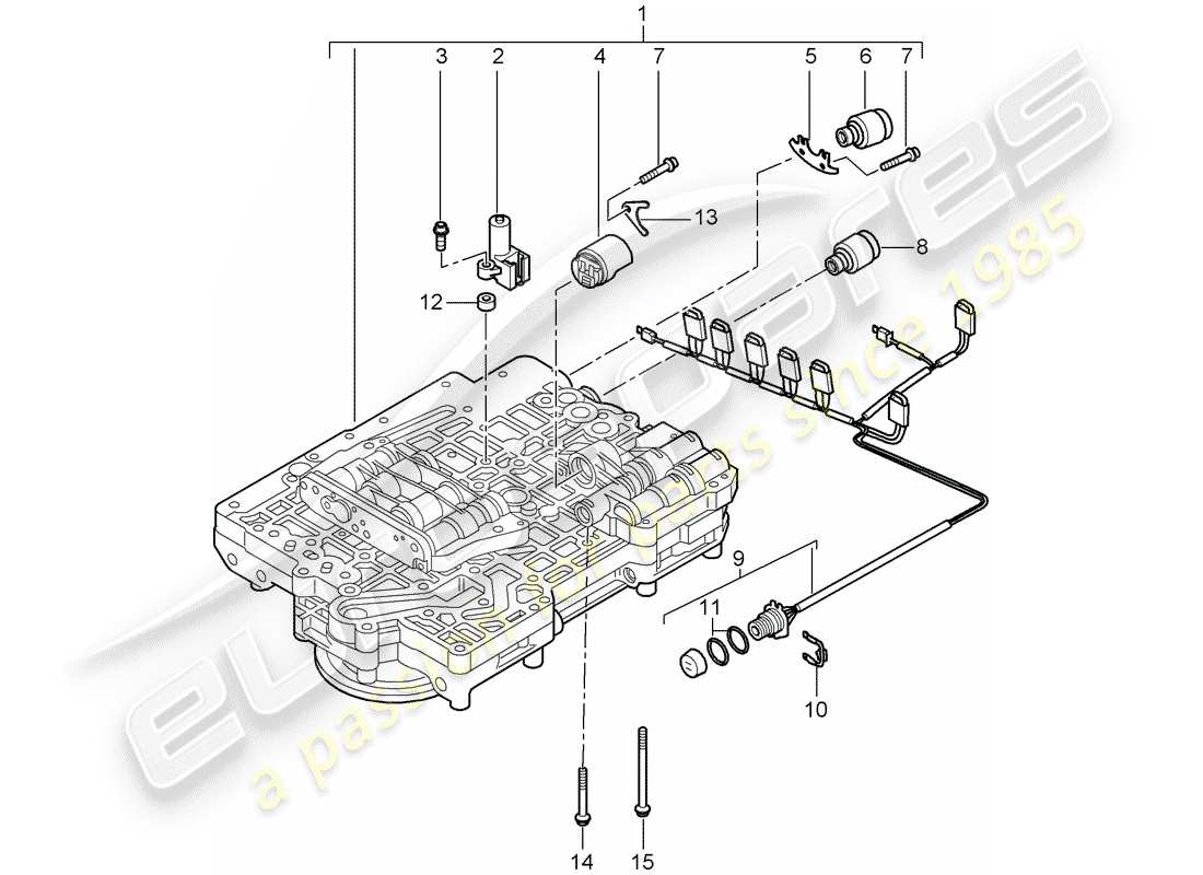 porsche boxster 987 (2007) tiptronic part diagram