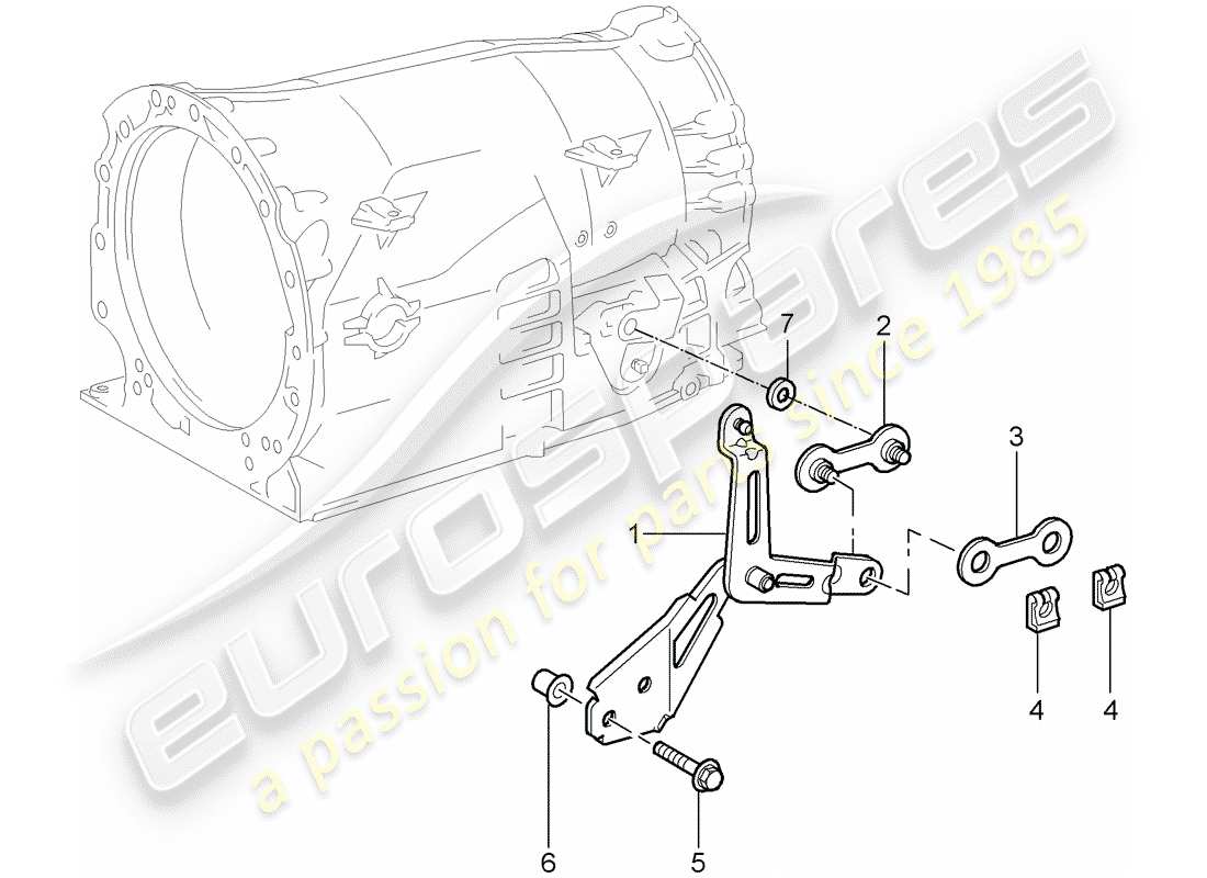 porsche 997 t/gt2 (2007) tiptronic part diagram