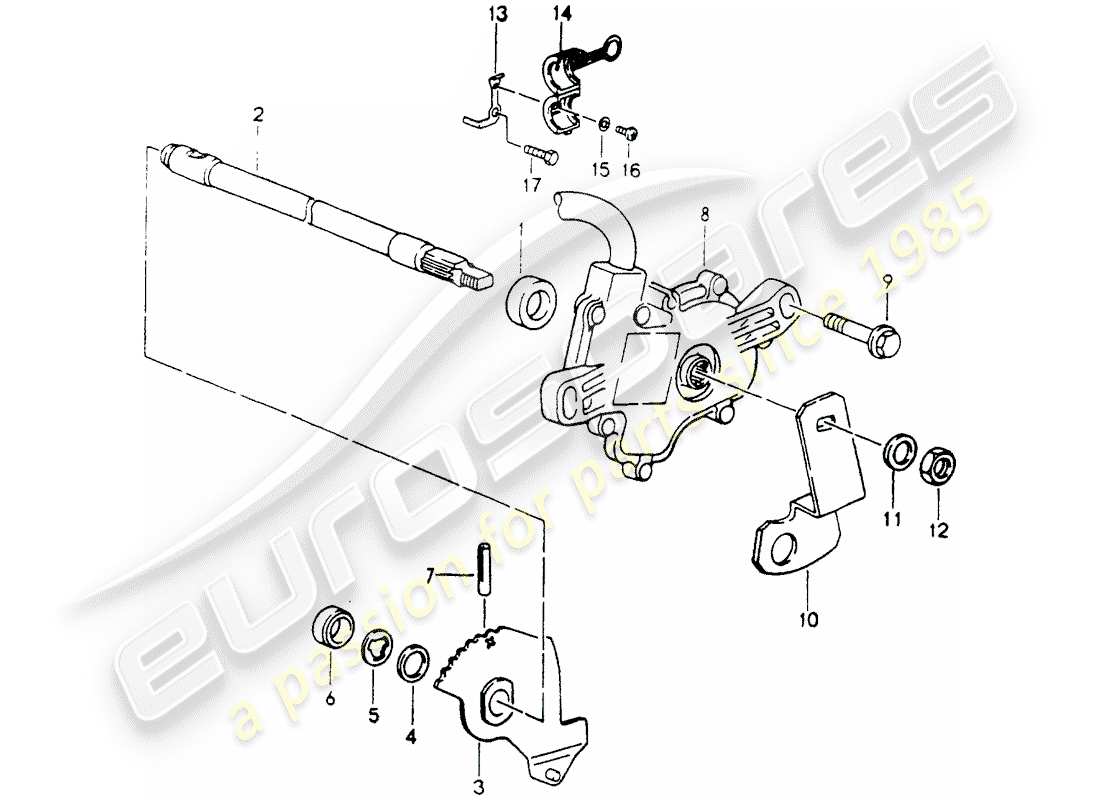 porsche 964 (1992) tiptronic - selector switch part diagram