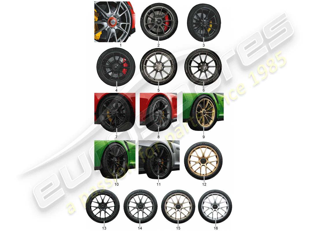 porsche tequipment 98x/99x (2015) gear set part diagram