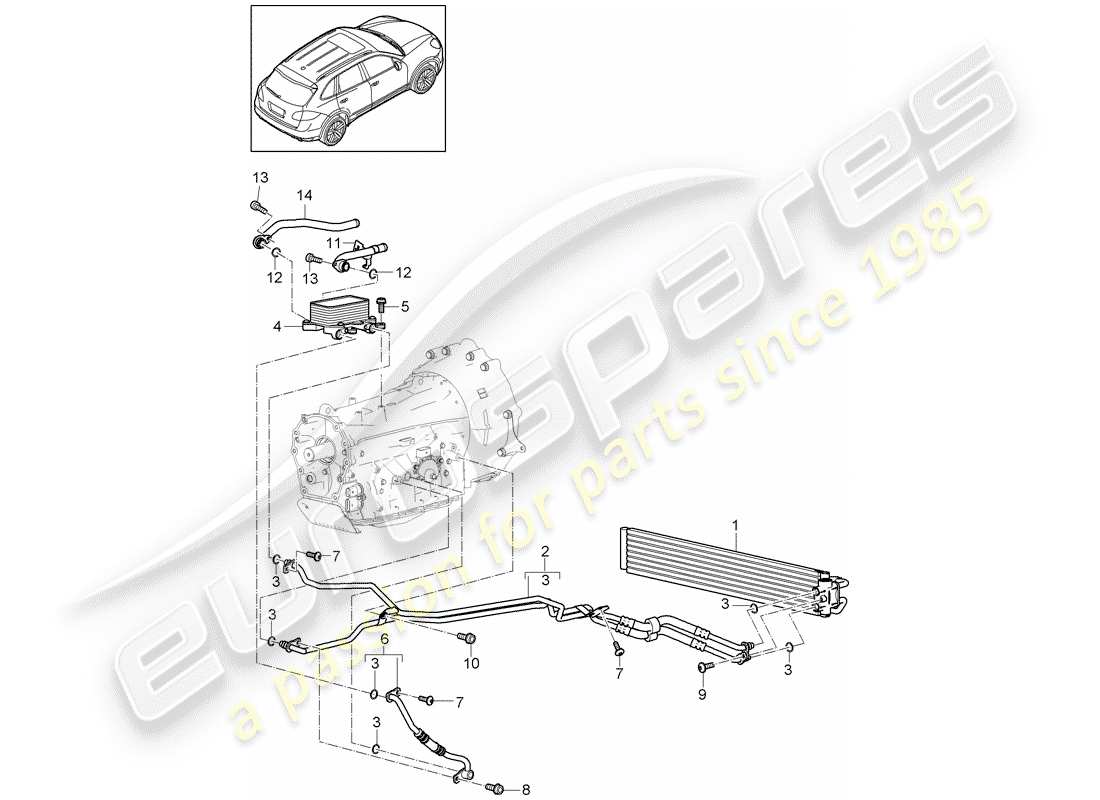 porsche cayenne e2 (2014) tiptronic part diagram