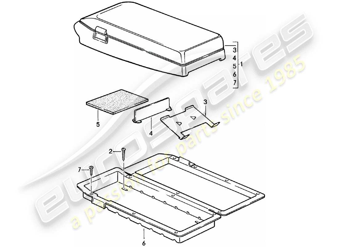 porsche 924 (1982) cassette holder part diagram