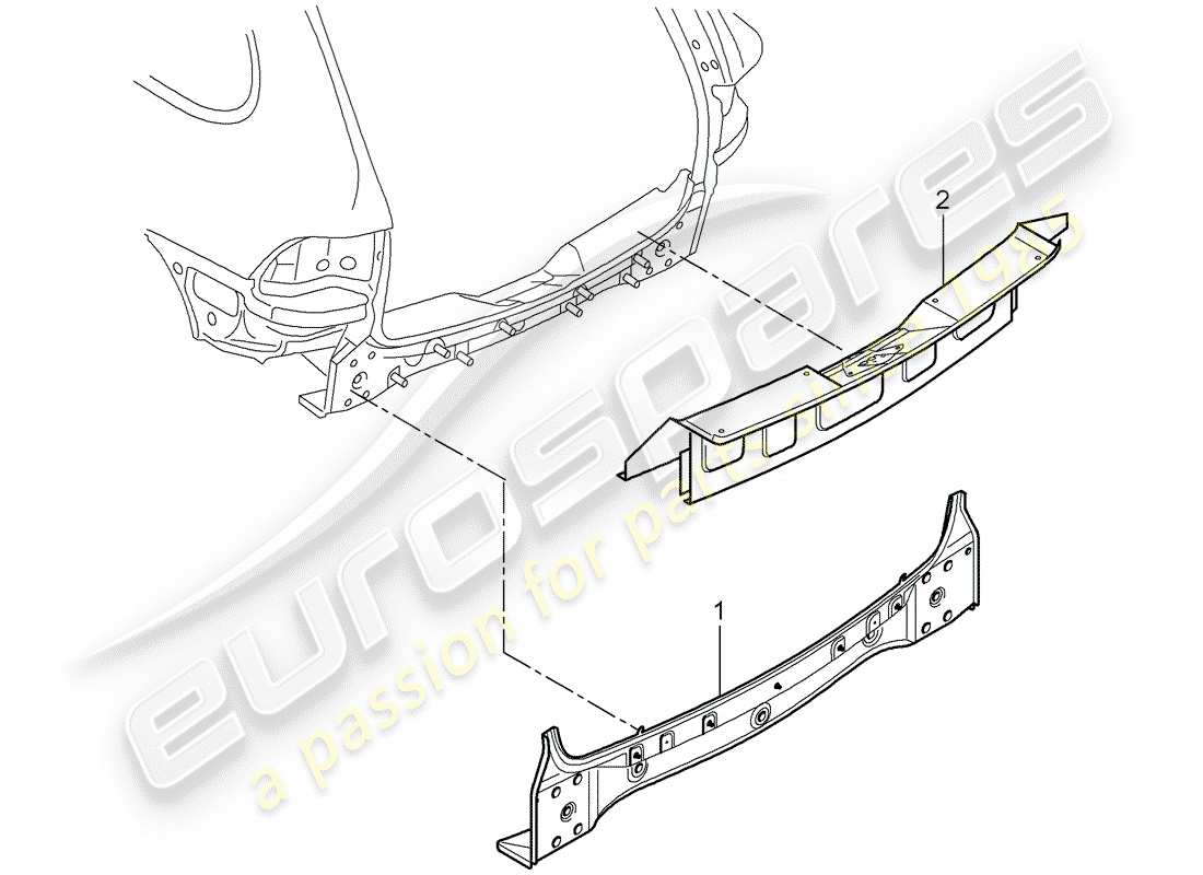 porsche cayenne e2 (2014) rear end part diagram