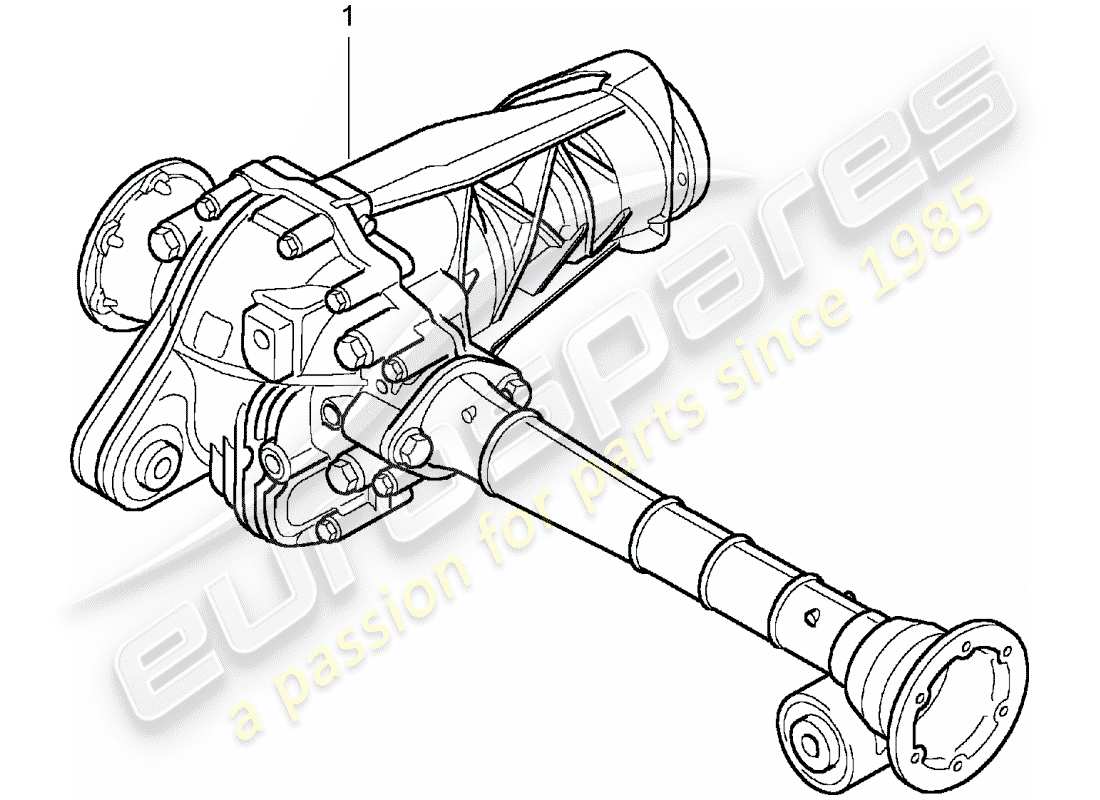 porsche replacement catalogue (1991) front axle differential part diagram