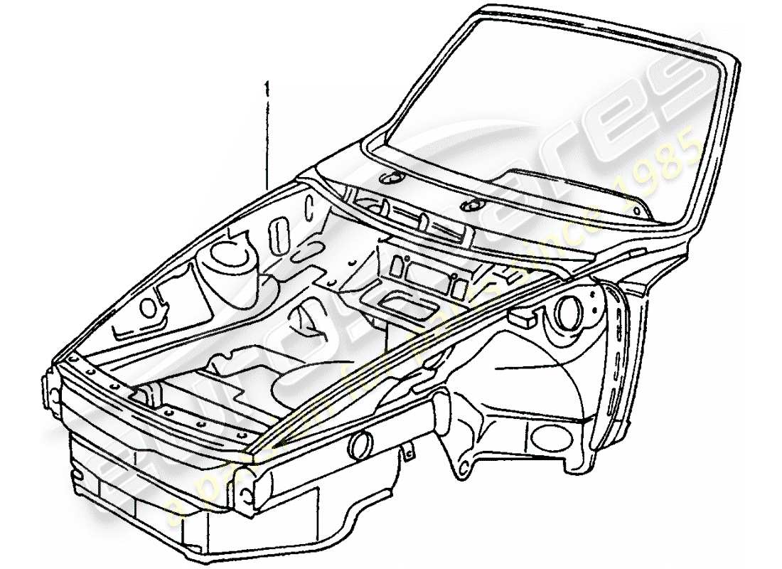 porsche 964 (1992) front end part diagram