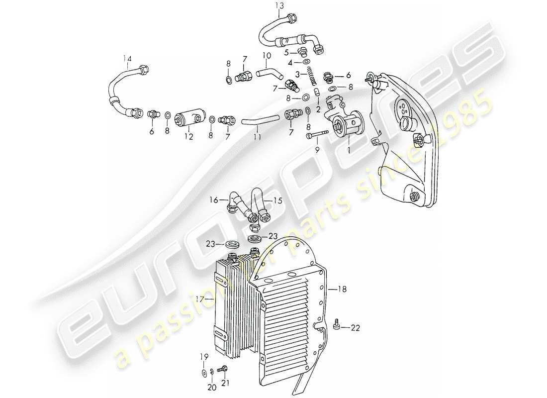 porsche 911 (1971) engine lubrication - auxiliary units - for - typ 901/10 911/02 - d >> - mj 1971 part diagram