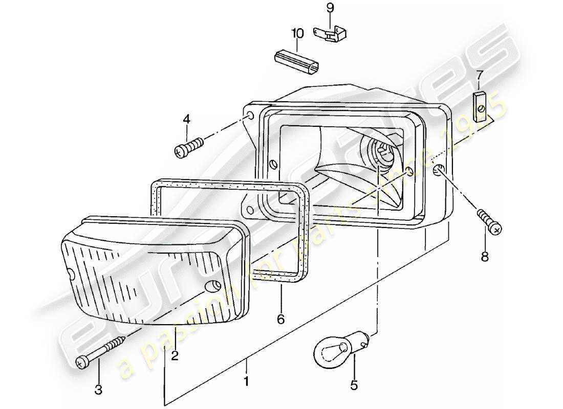 porsche 924 (1982) turn signal part diagram