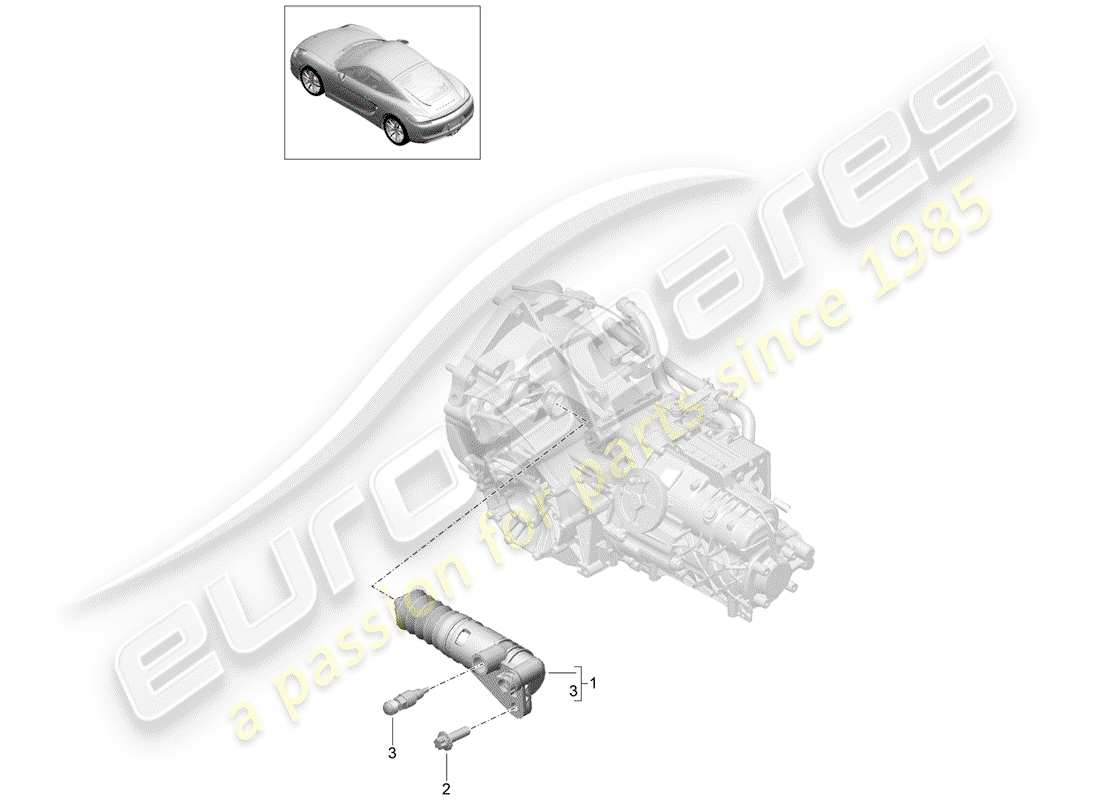 porsche cayman 981 (2016) clutch release part diagram