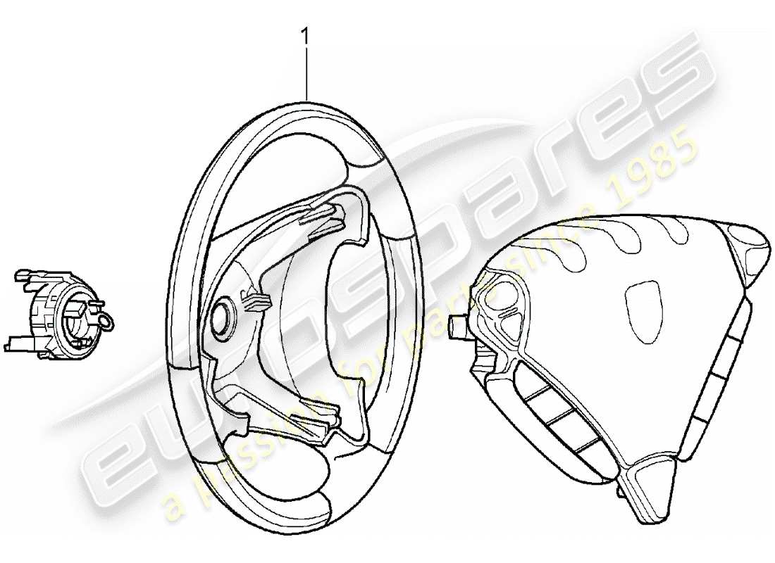 porsche tequipment cayenne (2019) steering wheel part diagram