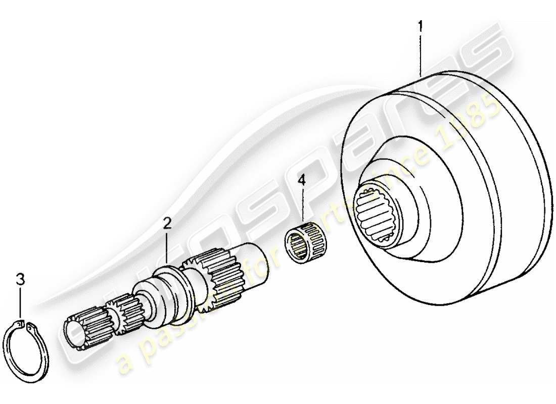 porsche 993 (1997) viscous clutch part diagram