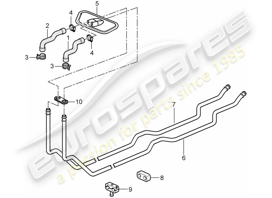 porsche 997 gt3 (2008) heating system 1 part diagram