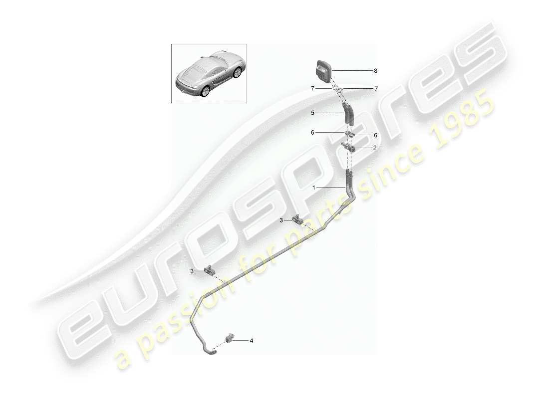 porsche cayman 981 (2016) heater part diagram