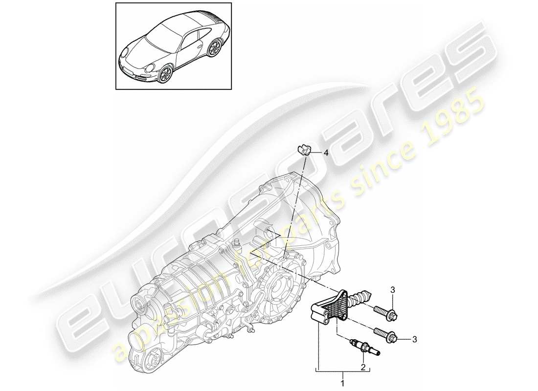 porsche 997 gen. 2 (2010) clutch release part diagram